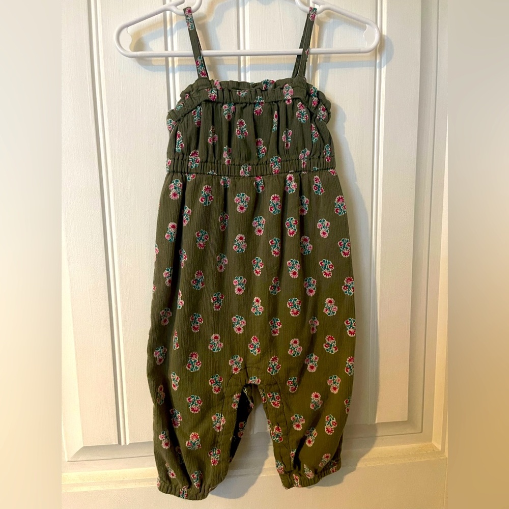 Old Navy- Olive green and floral romper